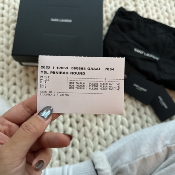 SAINT LAURENT round camera bag in rafia - Picture 3 of 6